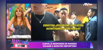 Christian Cueva lanza lisura a 'Urraco' tras consultarle por beso a Pamela Franco: "Trabaja bien, pues..." Christian Cueva lanza lisura a 'Urraco' tras consultarle por beso a Pamela Franco: "Trabaja bien, pues..."