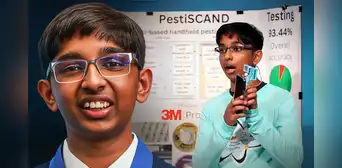 El estudiante de 14 años que se convirtió en el mejor científico joven de EE.UU. al inventar un detector de pesticidas con IA El estudiante de 14 años que se convirtió en el mejor científico joven de EE.UU. al inventar un detector de pesticidas con IA