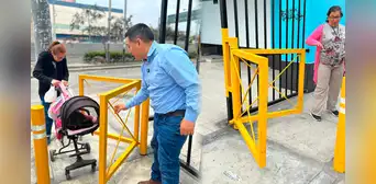 Plan piloto en Bellavista: tranqueras peatonales permiten el paso de peatones y bicicletas, pero bloquean acceso a motos