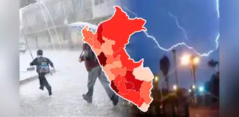 Senamhi emite alerta naranja en estas 12 regiones por lluvias de fuerte intensidad y tormentas eléctricas