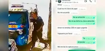 Hombre hurta celular en Cajamarca y se hace pasar por la víctima para pedir dinero a la pareja: "Amorcito, me yapeas S/200" Hombre hurta celular en Cajamarca y se hace pasar por la víctima para pedir dinero a la pareja: "Amorcito, me yapeas S/200"