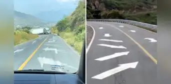 Conductor queda pasmado al ver que carriles cambian de sentido y debe seguir las flechas: “Jamás vi algo así” Conductor queda pasmado al ver que carriles cambian de sentido y debe seguir las flechas: “Jamás vi algo así”