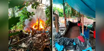 Destruyen 10 laboratorios en el VRAEM que elaboraban hasta 1.500 kilos de cocaína al mes Destruyen 10 laboratorios en el VRAEM que elaboraban hasta 1.500 kilos de cocaína al mes