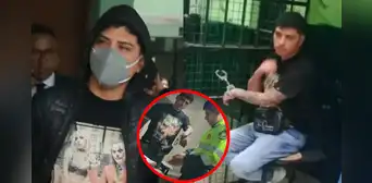 John Kelvin abandona comisaría esposado y llorando: fue trasladado en la misma patrulla que a su denunciante