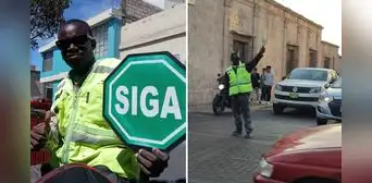 Colombiano es viral en redes al controlar tráfico en Arequipa: "Un héroe en las calles"