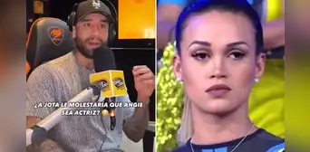 Jota Benz acepta que se incomodaría si Angie Arizaga tuviera que besar a alguien en la ficción: “Me costaría entender” Jota Benz acepta que se incomodaría si Angie Arizaga tuviera que besar a alguien en la ficción: “Me costaría entender”