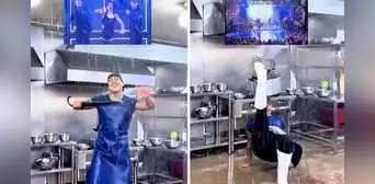 Trabajador de cevichería baila ‘Umbrella’ como Tom Holland y es viral: “El agua es real”