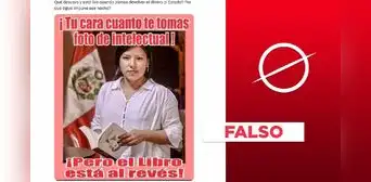 Indira Huilca no sostiene el libro de Mariano Melgar “al revés”: foto está adulterada