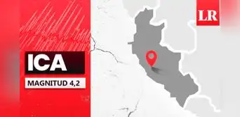Temblor de magnitud 4,2 remeció Ica hoy, según IGP Temblor de magnitud 4,2 remeció Ica hoy, según IGP