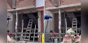 Albañiles construyen casa con poste de luz dentro y es viral en redes: “Lima potencia mundial”