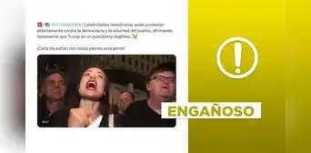 Video no muestra protesta de "celebridades demócratas" contra el triunfo de Donald Trump Video no muestra protesta de "celebridades demócratas" contra el triunfo de Donald Trump