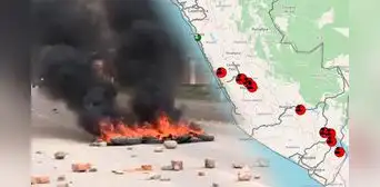Bloqueo de carreteras por paro de transportistas en Cusco, Puno y Junín: protestas con piquetes y quemas de llantas