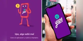 Caída de Yape: usuarios reportan caída de billetera digital del BCP Caída de Yape: usuarios reportan caída de billetera digital del BCP