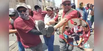 Paro nacional deja 8 heridos por perdigones en Arequipa: hubo enfrentamiento entre policías y obreros Paro nacional deja 8 heridos por perdigones en Arequipa: hubo enfrentamiento entre policías y obreros