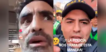 Fernando Llanos se enfrenta a policía que lo empujó por cubrir incendio en el Centro de Lima: “Me has metido una manazo”