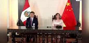 Presidente de China, Xi Jinping, y Dina Boluarte inauguraron el Megapuerto de Chancay desde el Palacio de Gobierno