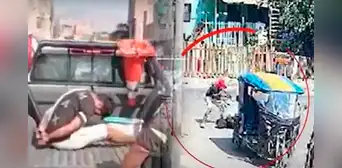 Delincuentes arrastran a joven para robarle sus pertenencias en Comas: cámaras captaron el hecho Delincuentes arrastran a joven para robarle sus pertenencias en Comas: cámaras captaron el hecho
