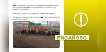 Video no muestra bloqueo del puente Ilave para frenar "invasión boliviana" en Puno