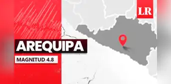 Temblor de magnitud 4.8 remeció Arequipa hoy, según IGP Temblor de magnitud 4.8 remeció Arequipa hoy, según IGP