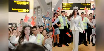 Tatiana Calmell recibe tremenda sorpresa en pleno vuelo tras ser coronada como ‘Reina de las Américas’ en el Miss Universo Tatiana Calmell recibe tremenda sorpresa en pleno vuelo tras ser coronada como ‘Reina de las Américas’ en el Miss Universo