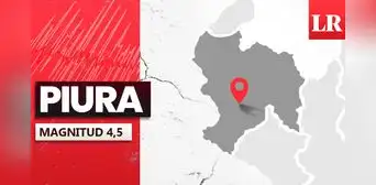 Temblor de magnitud 4,5 remeció Piura hoy, según IGP Temblor de magnitud 4,5 remeció Piura hoy, según IGP