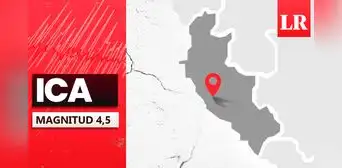 Temblor de magnitud 4,5 remeció Ica hoy, según IGP Temblor de magnitud 4,5 remeció Ica hoy, según IGP