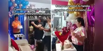 Familia celebró dos cumpleaños de forma simultánea y es viral: “Creatividad peruana"