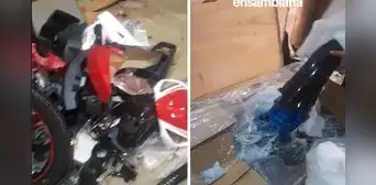 Peruano pidió por internet una moto desde China y llegó completamente en piezas: “Rompecabezas nivel Dios" Peruano pidió por internet una moto desde China y llegó completamente en piezas: “Rompecabezas nivel Dios"