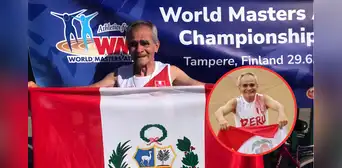 El atleta peruano de 82 años que compitió en carrera internacional llevando las cenizas de su esposa