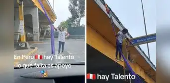 Artista callejero sorprende con acrobacias en exteriores de la UNMSM: “Perú tiene talento” Artista callejero sorprende con acrobacias en exteriores de la UNMSM: “Perú tiene talento”