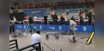 Inundaciones por lluvias y granizo afectan sede de los Juegos Bolivarianos 2024 en Ayacucho