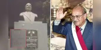 Grupo de extrema derecha atenta contra busto conmemorativo del expresidente Valentín Paniagua Grupo de extrema derecha atenta contra busto conmemorativo del expresidente Valentín Paniagua