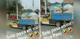 Taxista transforma su vehículo en ‘camión doble eje’ y es furor en redes: “Pura ingeniería peruana” Taxista transforma su vehículo en ‘camión doble eje’ y es furor en redes: “Pura ingeniería peruana”