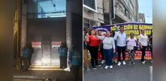 Comerciantes protestan por clausura de 5 galerías de Mesa Redonda: uno tendrá que pagar hasta S/144.000 de multa en solo 2 días