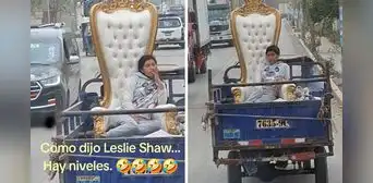 Peruana se luce en lujosa silla mientras se moviliza en motocarga: “Hay niveles” Peruana se luce en lujosa silla mientras se moviliza en motocarga: “Hay niveles”