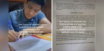 Pareja acuerda pagar S/2.500 al otro en caso de infidelidad y usuarios dicen: "Compartan el documento" Pareja acuerda pagar S/2.500 al otro en caso de infidelidad y usuarios dicen: "Compartan el documento"