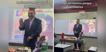 Alumnos de la UNMSM le hacen fiesta a docente y hasta le pusieron corona: “Apruébenos” Alumnos de la UNMSM le hacen fiesta a docente y hasta le pusieron corona: “Apruébenos”