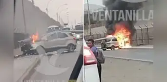 Reportan incendio de auto en av. Néstor Gambeta en Ventanilla: siniestro provocó un intenso tráfico Reportan incendio de auto en av. Néstor Gambeta en Ventanilla: siniestro provocó un intenso tráfico