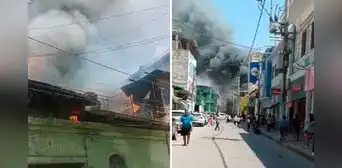 Fuerte incendio en Piura: llamas consumen casona que afecta sede del Poder Judicial en Sullana Fuerte incendio en Piura: llamas consumen casona que afecta sede del Poder Judicial en Sullana