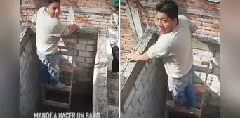 Obrero construye baño, pero dueño descubre terrible error: "¿Y la puerta?"