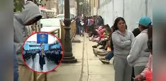 Decenas de padres se amanecen para matricular a sus hijos al año escolar 2025 en colegio de Ate