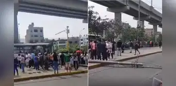 Bus del Corredor Morado choca contra poste en av. Próceres de SJL y deja 8 pasajeros heridos