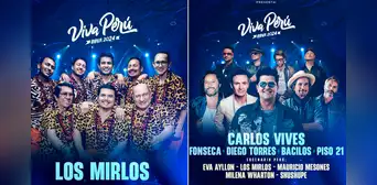 ¡Orgullo peruano! Los Mirlos compartirán escenario con Carlos Vives, Fonseca, y más artistas en festival Viva Perú 2024 ¡Orgullo peruano! Los Mirlos compartirán escenario con Carlos Vives, Fonseca, y más artistas en festival Viva Perú 2024