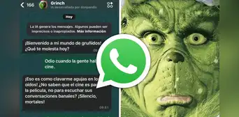 El Grinch llegó a WhatsApp: descubre cómo activar este modo y chatear gratis con él