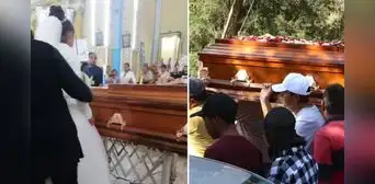 Joven fue con su vestido de novia al funeral de su pareja: “Se iban a casar en una semana”