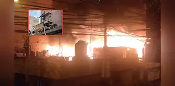 Ocho unidades de bomberos controlan incendio que consumió una vivienda prefabricada en San Borja