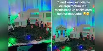 Madre usó maquetas de arquitectura para decorar su nacimiento y es furor en redes: “Residencial Nazaret” Madre usó maquetas de arquitectura para decorar su nacimiento y es furor en redes: “Residencial Nazaret”