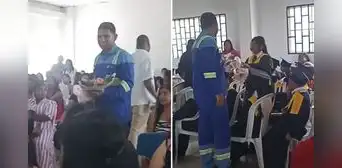 Hombre se escapó del trabajo para sorprender a su hija en graduación: "Un padre presente"