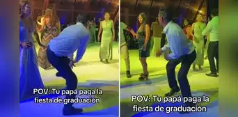 Padre sorprende con sus pasos prohibidos en la fiesta de graduación de su hija: "Sacó hasta el IGV"