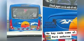 Chofer peruano sorprende con singulares frases en bus y es furor en redes: “Un romántico al volante” Chofer peruano sorprende con singulares frases en bus y es furor en redes: “Un romántico al volante”